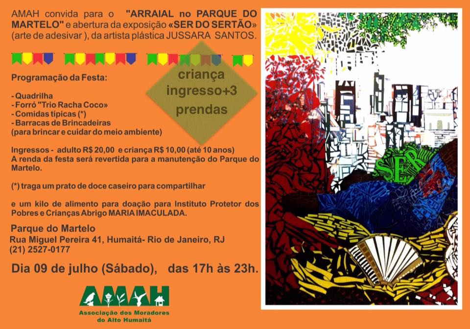 Festas Julinas para Crianças no Rio de Janeiro 09 e 10 de julho