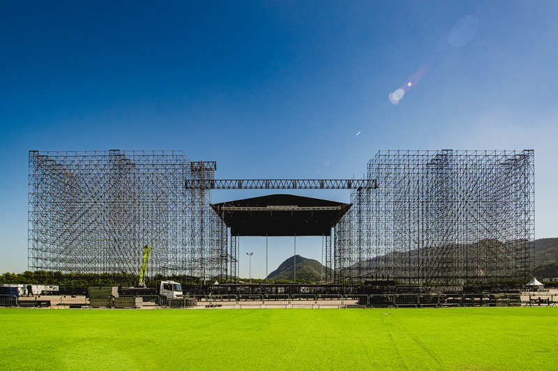 Bastidores da Montagem da Cidade do Rock